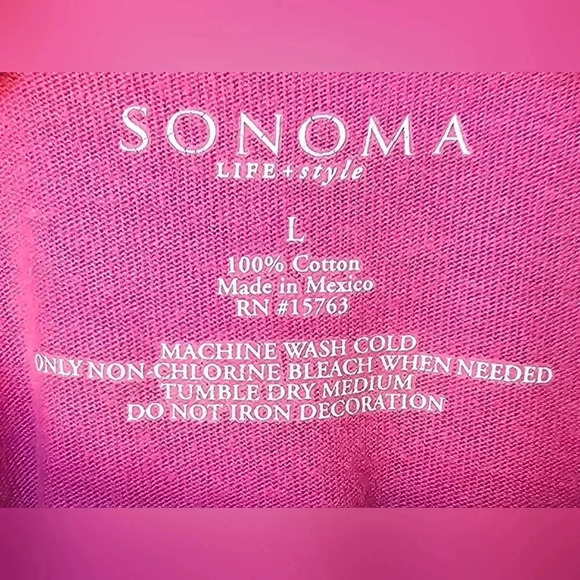 Sonoma, Size L, Pink Graphic Tee - Picture 4 of 4